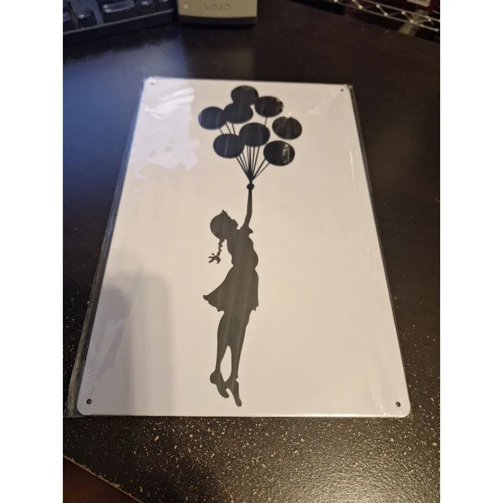 Banksy Girl with Balloons Metal Tin Sign 8